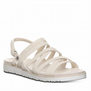 Beige Bearpaw Crete Women Sandals | SQW5441XH