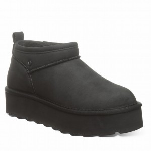 Black Bearpaw Retro Super Shorty Vegan Women Platform Boots | DGD5870WA