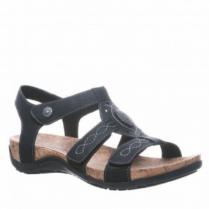 Black Bearpaw Ridley II Women Sandals | TMV2244MU