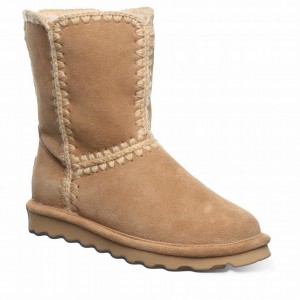 Brown Bearpaw Elle Short Women Boots | WVJ10060QU