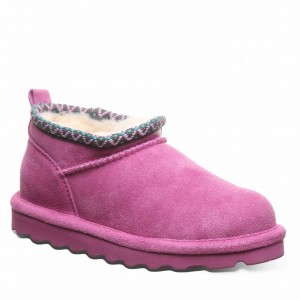 Purple Bearpaw Super Shorty Deco Youth Kids' Boots | QJL6234HB