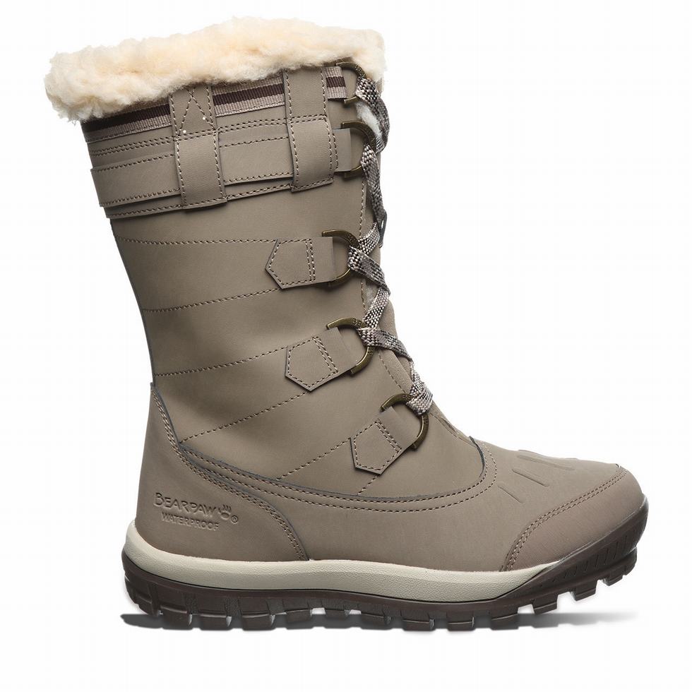 Beige Bearpaw Desdemona Women Hiking Boots | RBU3186NY