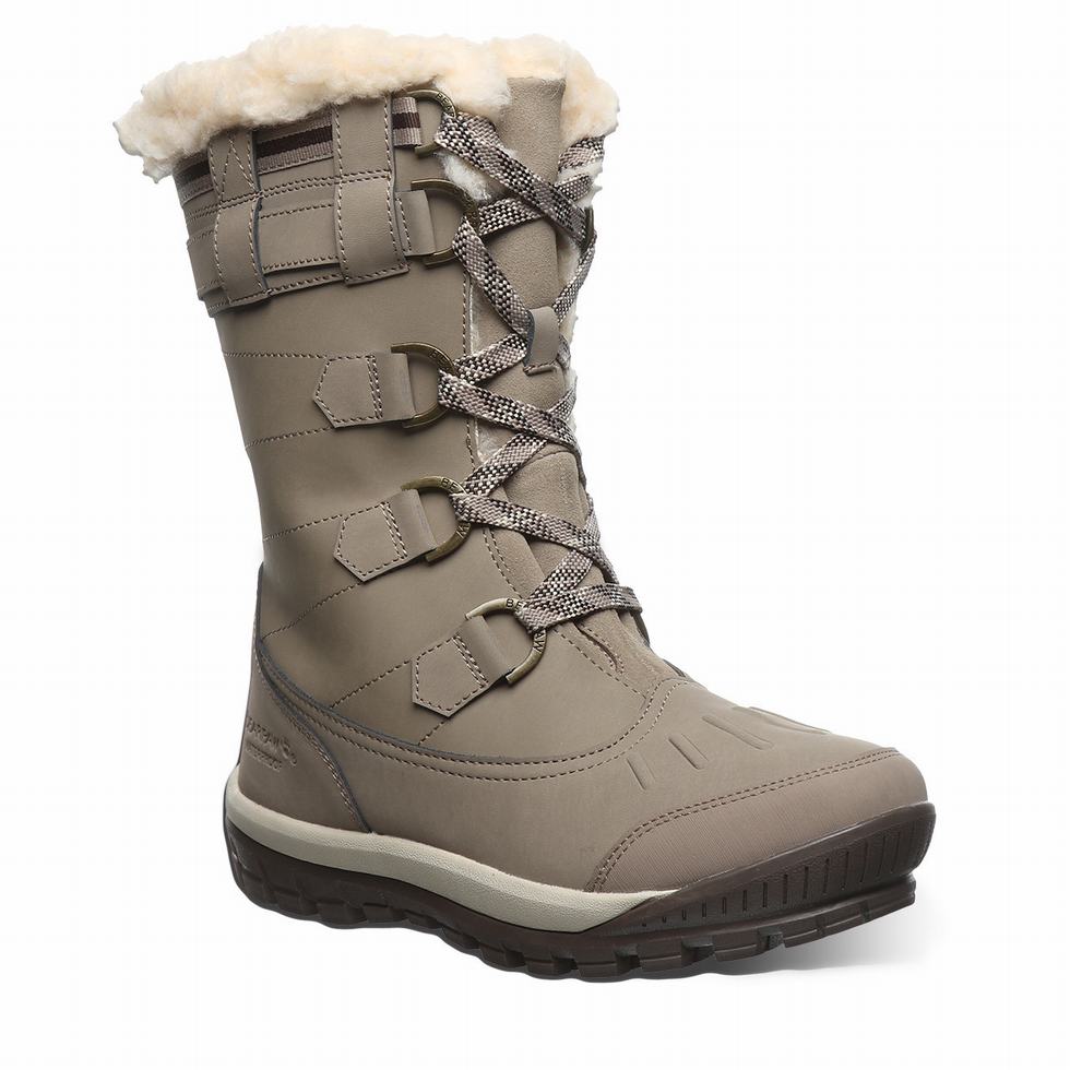 Beige Bearpaw Desdemona Women Hiking Boots | RBU3186NY