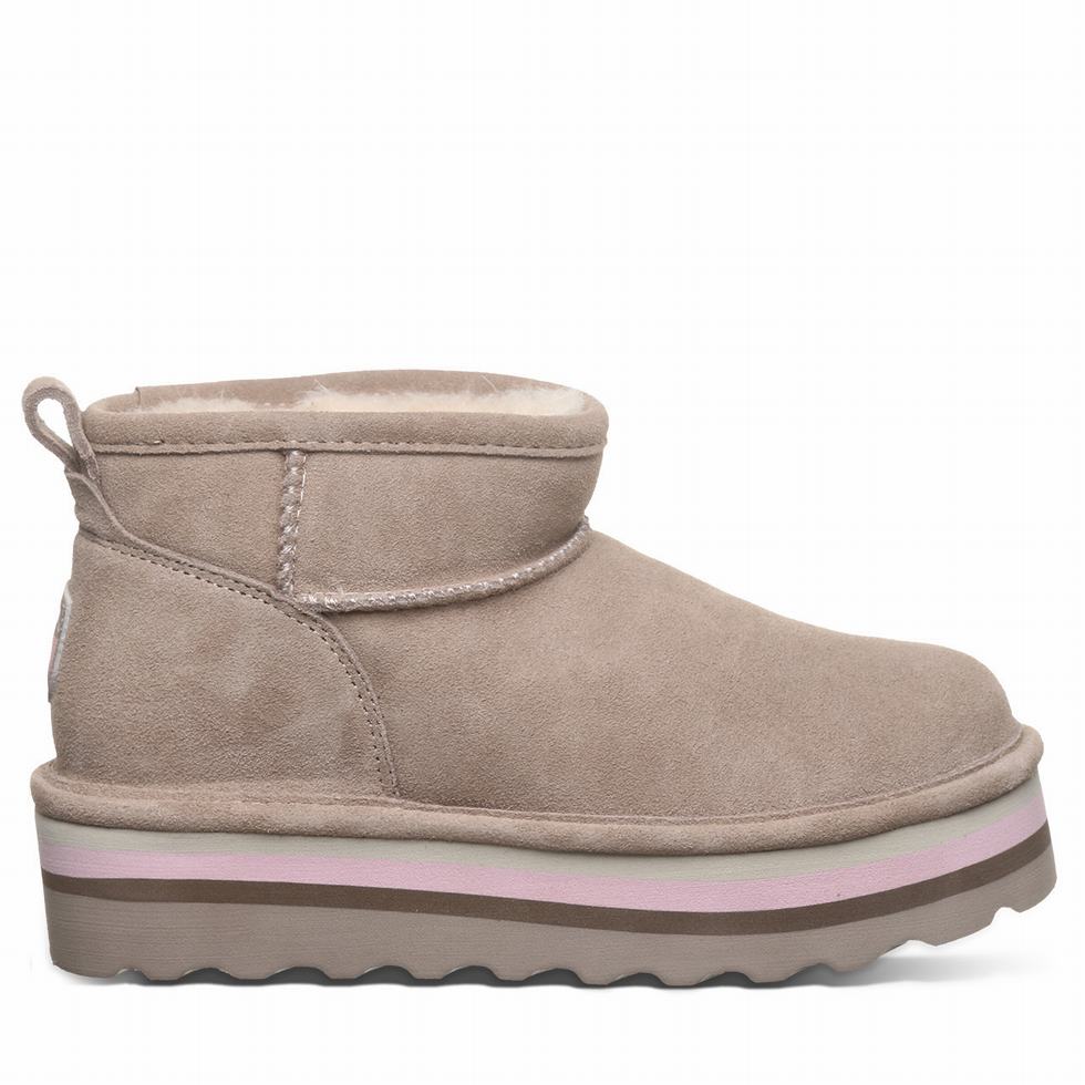 Beige Bearpaw Retro Shorty Women Platform Boots | EKS7887VV