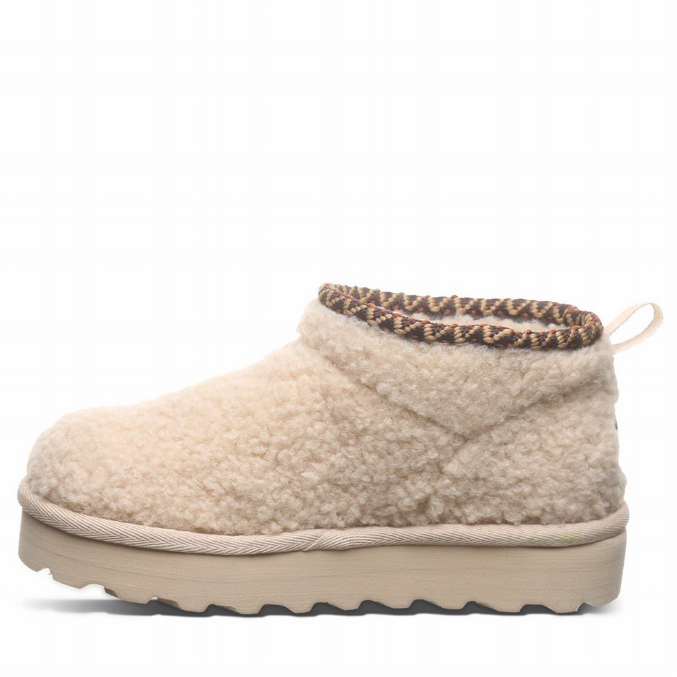 Beige Bearpaw Snuggle Daphne Deco Youth Kids' Boots | PIC1021WL