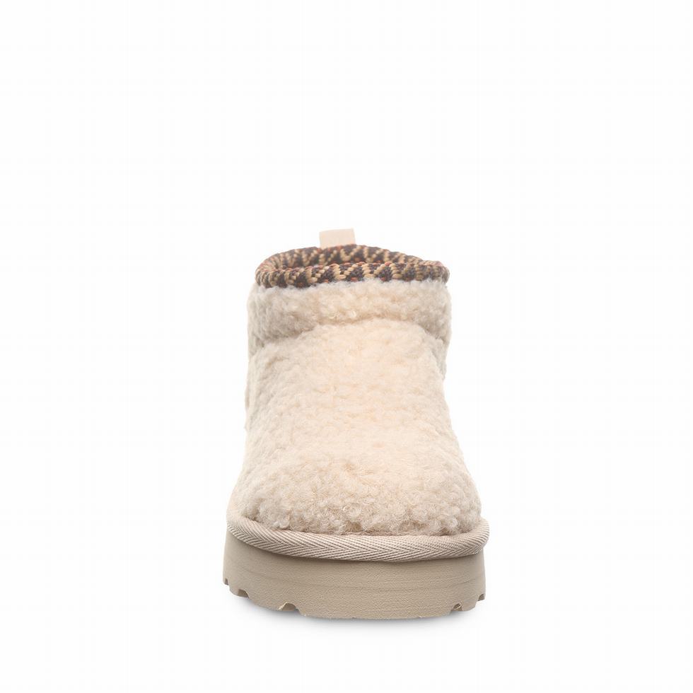 Beige Bearpaw Snuggle Daphne Deco Youth Kids' Boots | PIC1021WL