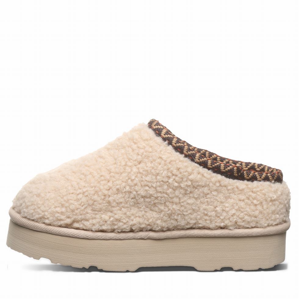 Beige Bearpaw Snuggle Martis Youth Kids' Slippers | XJI8196ED