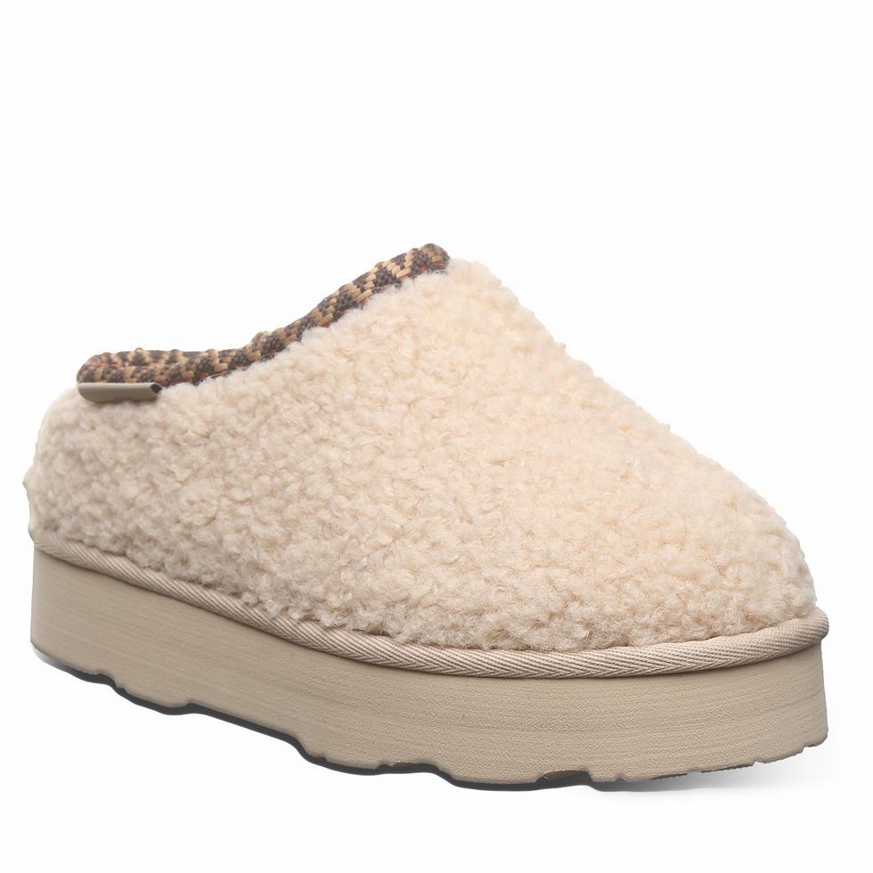 Beige Bearpaw Snuggle Martis Youth Kids\' Slippers | XJI8196ED