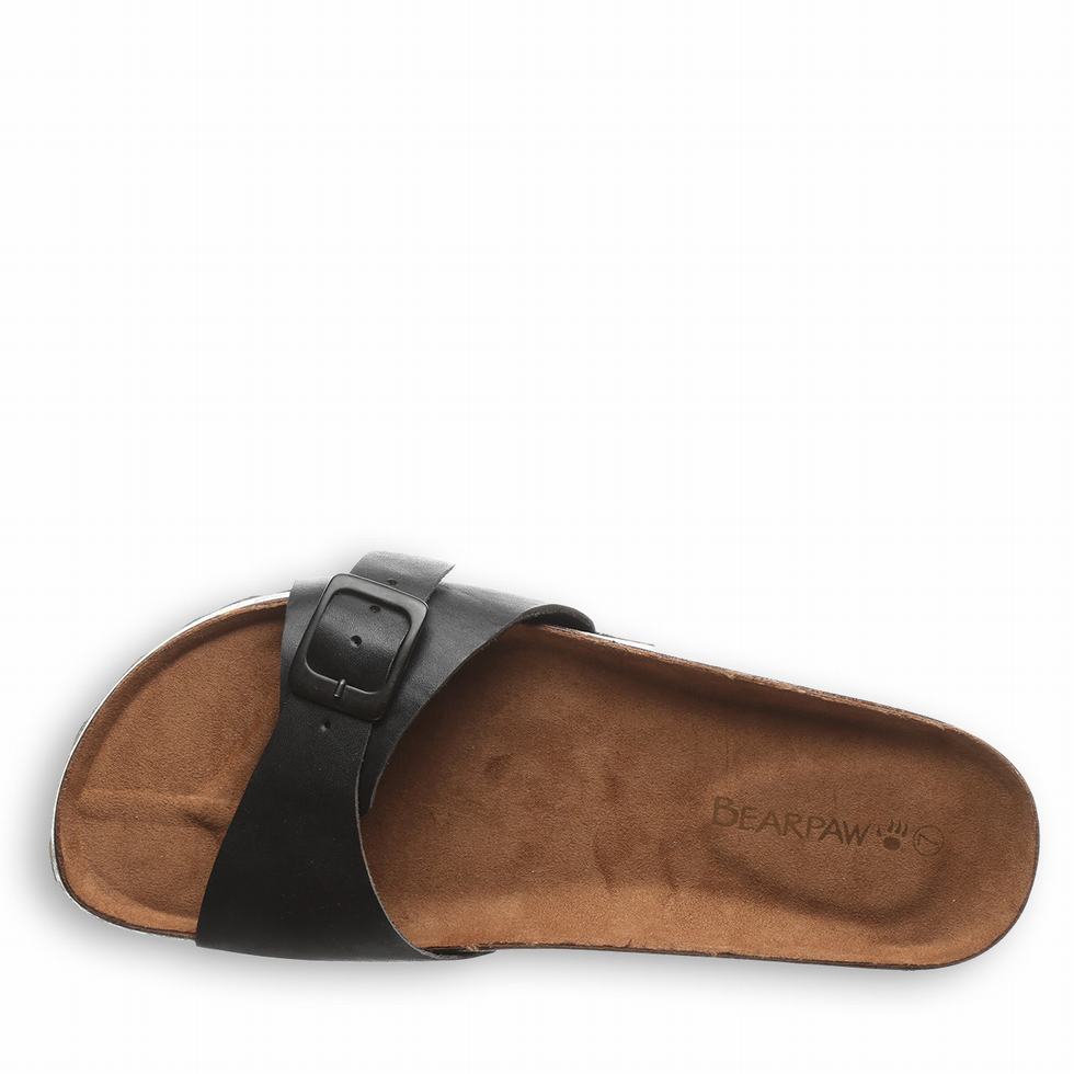 Black Bearpaw Ava Women Sandals | VXU3890CL