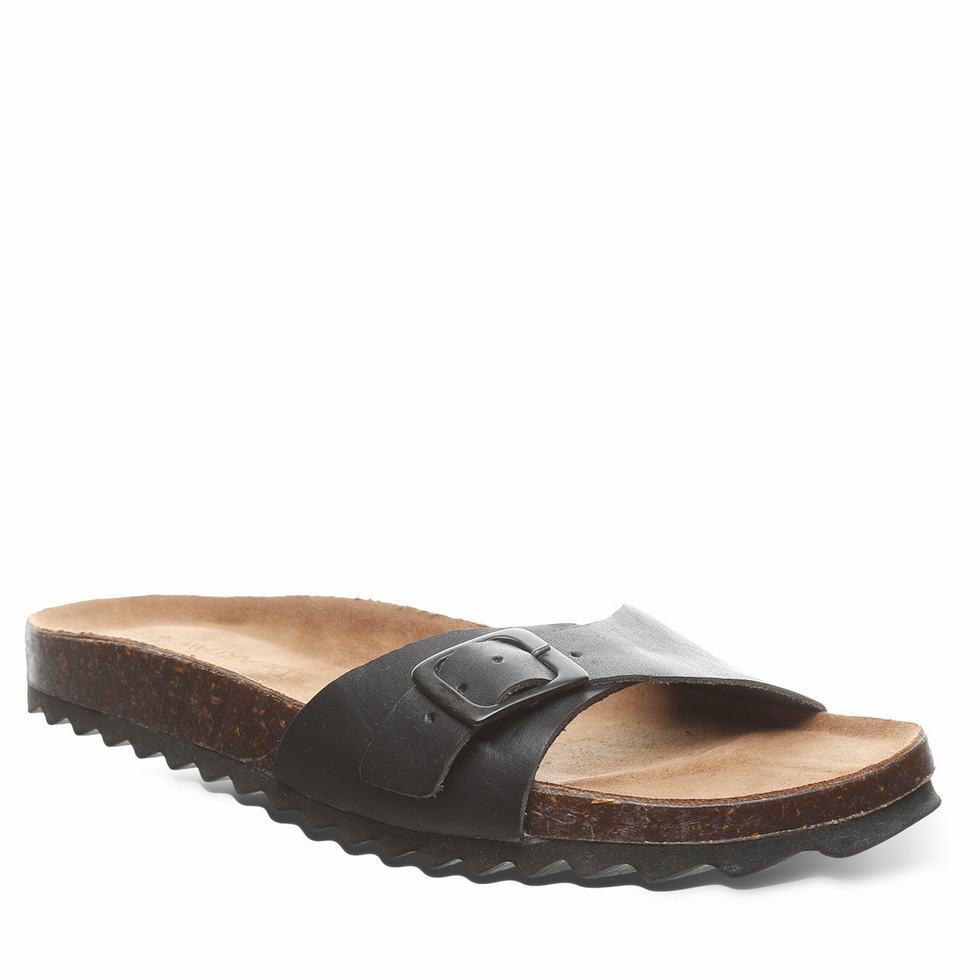 Black Bearpaw Ava Women Sandals | VXU3890CL