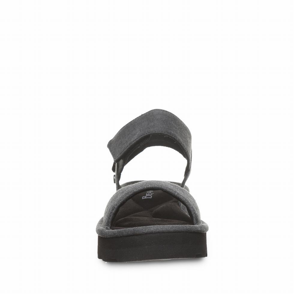 Black Bearpaw Crest Women Sandals | GLL6115YN