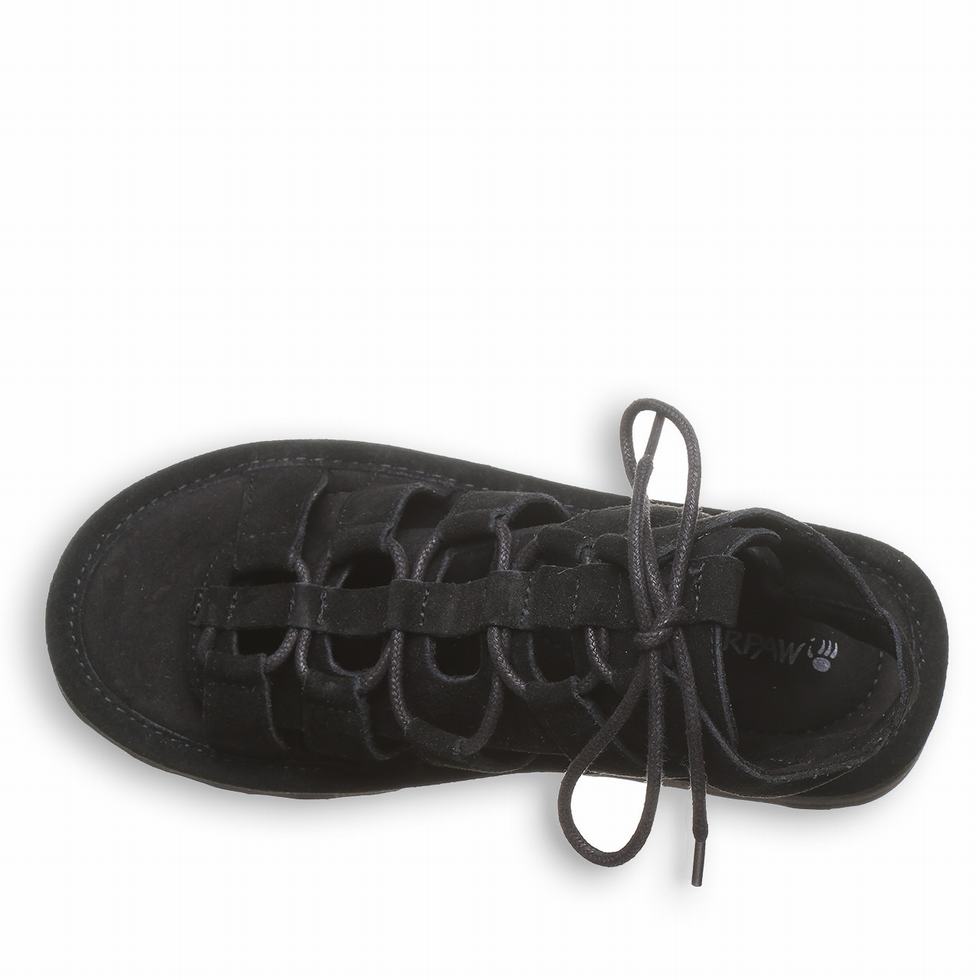 Black Bearpaw Elevation Women Sandals | ABL7136DR