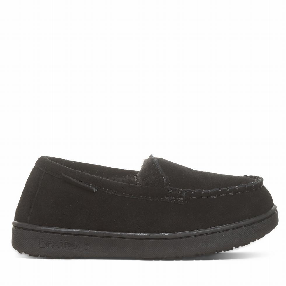 Black Bearpaw Jamie Youth Kids' Slippers | CHZ1283QO