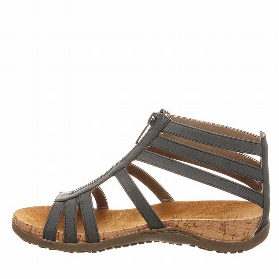 Black Bearpaw Layla Wide Women Sandals | HMX4747KW