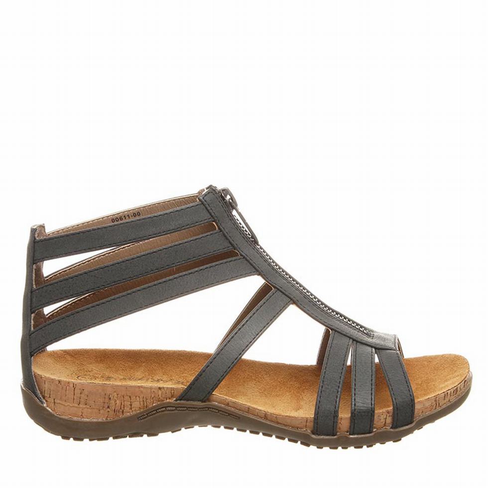 Black Bearpaw Layla Wide Women Sandals | HMX4747KW