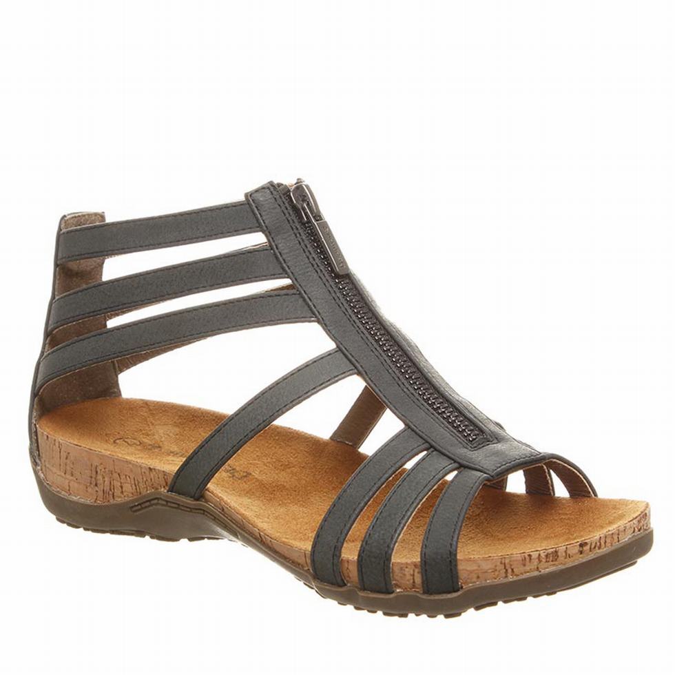 Black Bearpaw Layla Wide Women Sandals | HMX4747KW