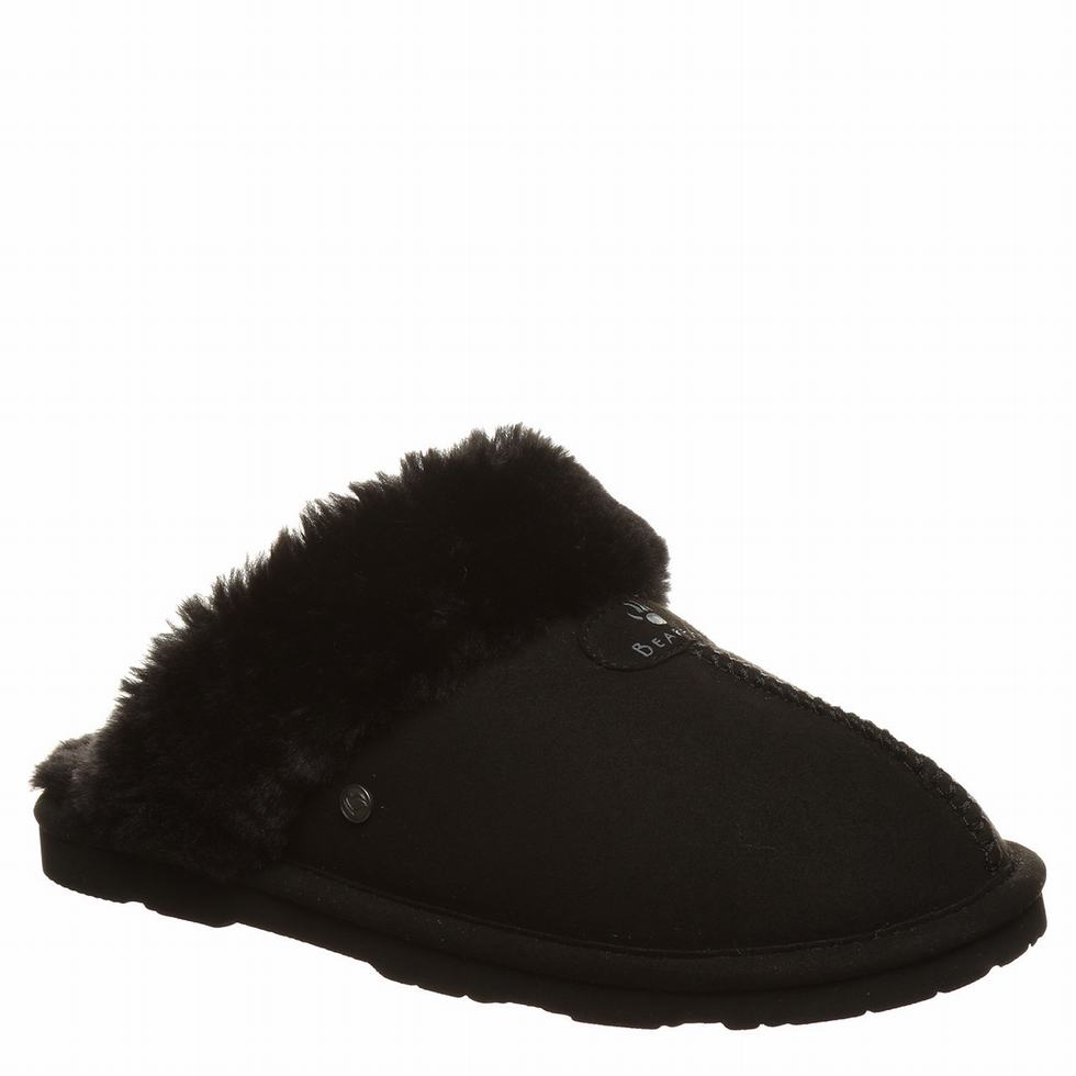 Black Bearpaw Loki Vegan Women Slippers | SHO9356OY