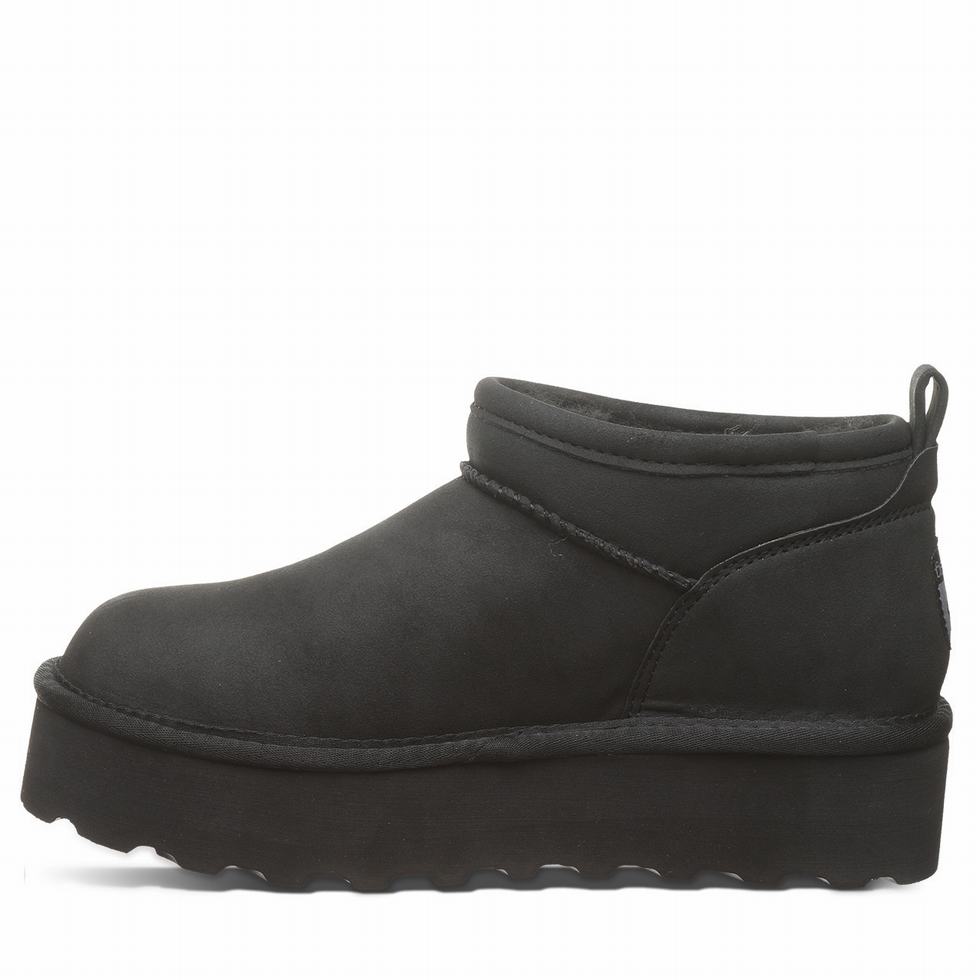 Black Bearpaw Retro Super Shorty Vegan Women Platform Boots | DGD5870WA