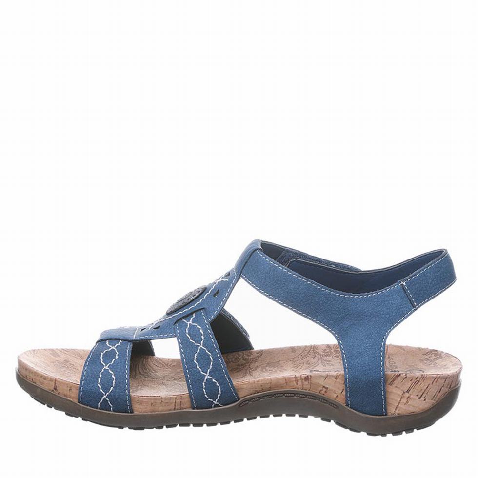 Blue Bearpaw Ridley Wide Women Sandals | UCF1396IA