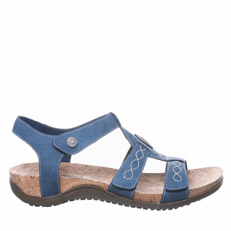 Blue Bearpaw Ridley Wide Women Sandals | UCF1396IA