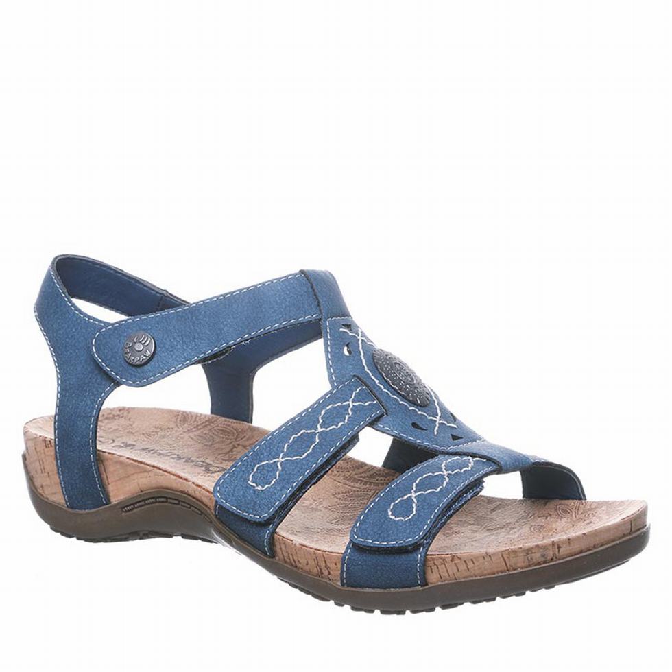 Blue Bearpaw Ridley Wide Women Sandals | UCF1396IA