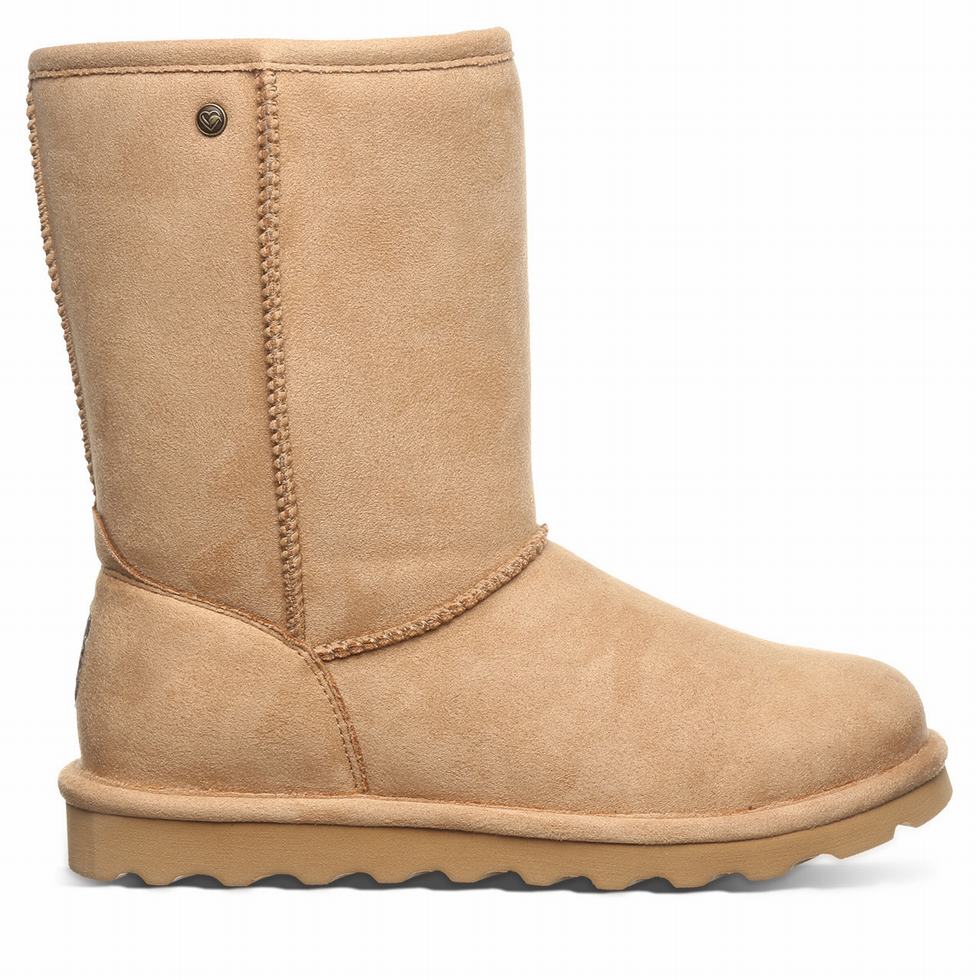 Brown Bearpaw Elle Short Vegan Women Boots | BQS8095JO