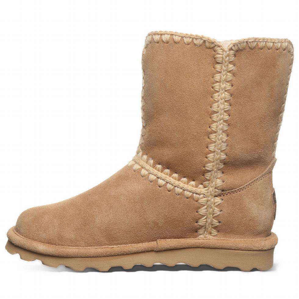 Brown Bearpaw Elle Short Women Boots | WVJ10060QU