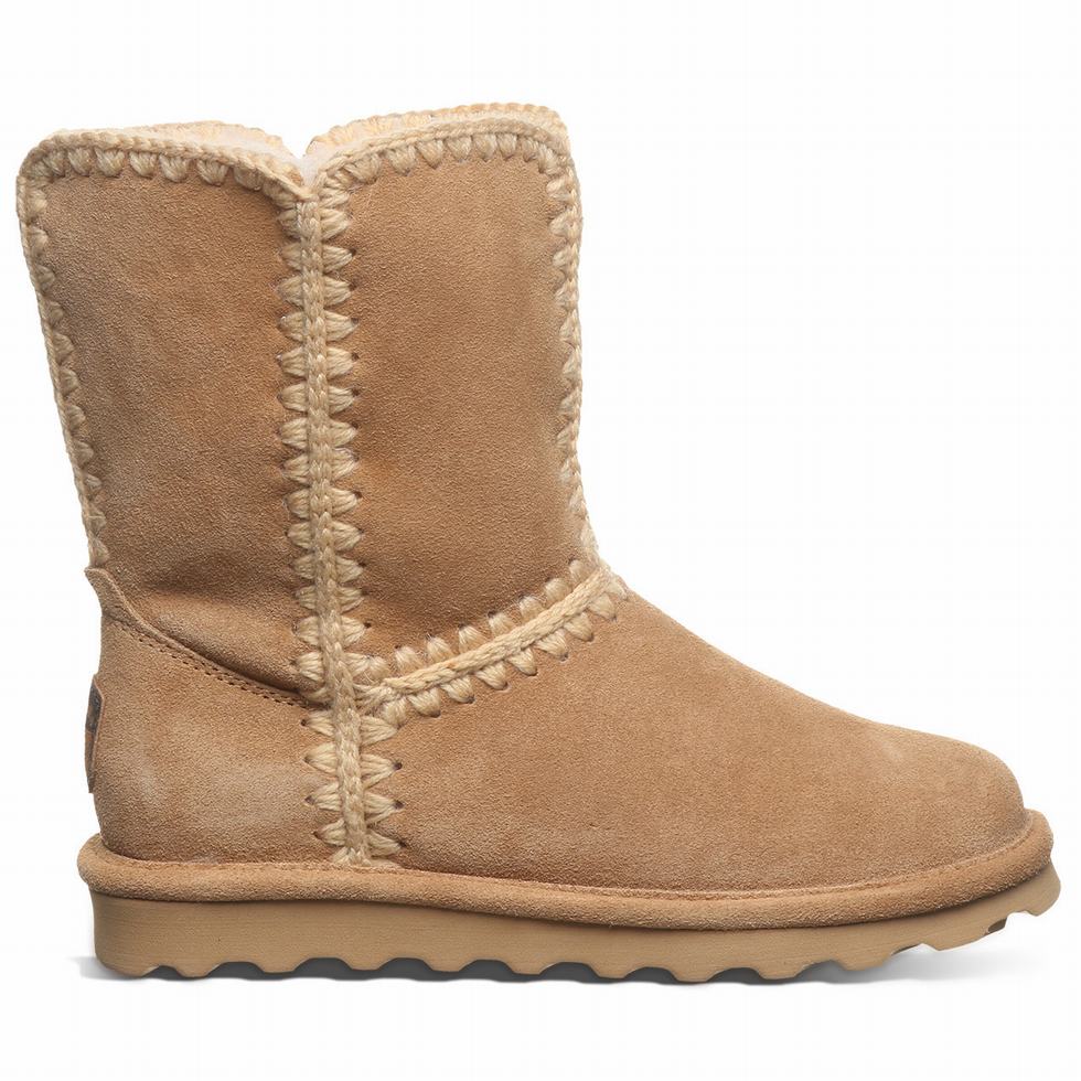 Brown Bearpaw Elle Short Women Boots | WVJ10060QU