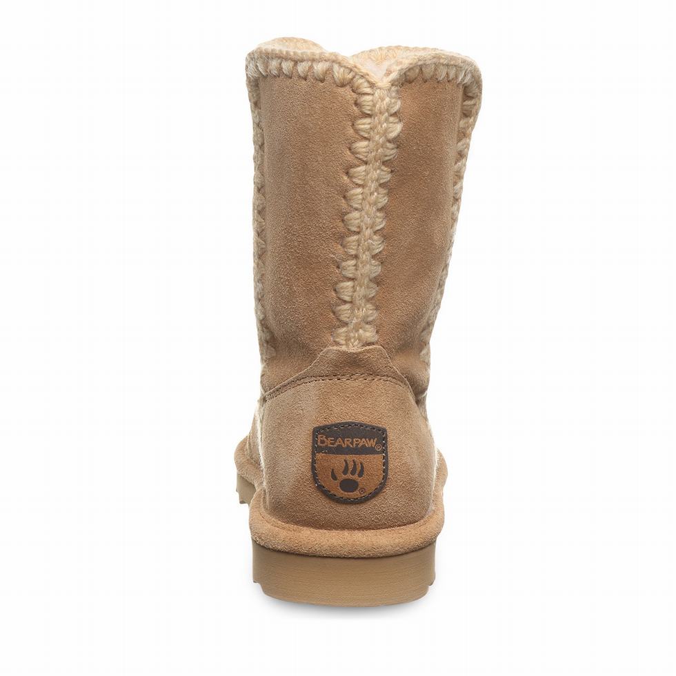 Brown Bearpaw Elle Short Women Boots | WVJ10060QU