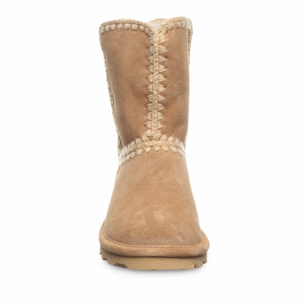 Brown Bearpaw Elle Short Women Boots | WVJ10060QU