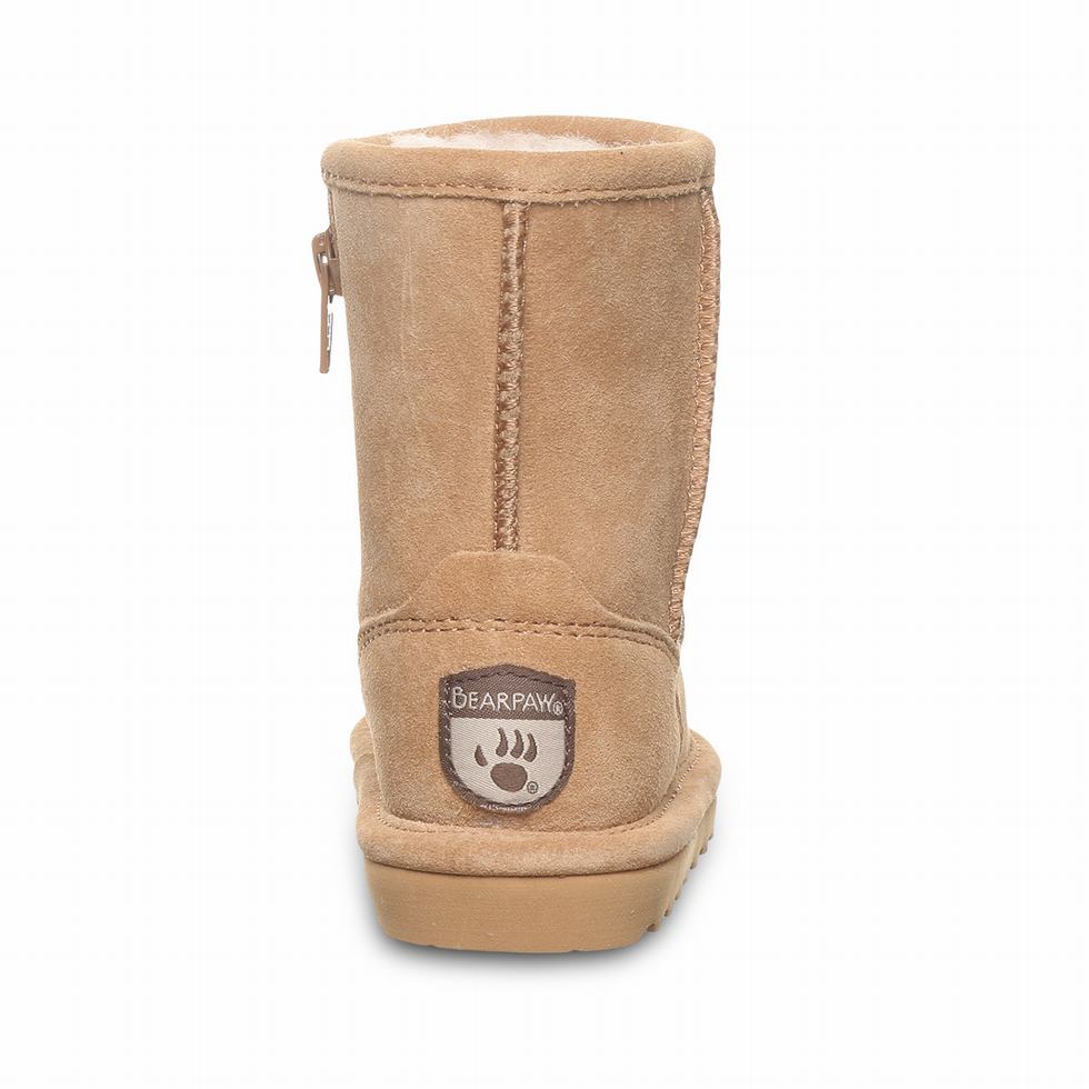 Brown Bearpaw Elle Toddler Zipper Kids' Boots | YNN368ET