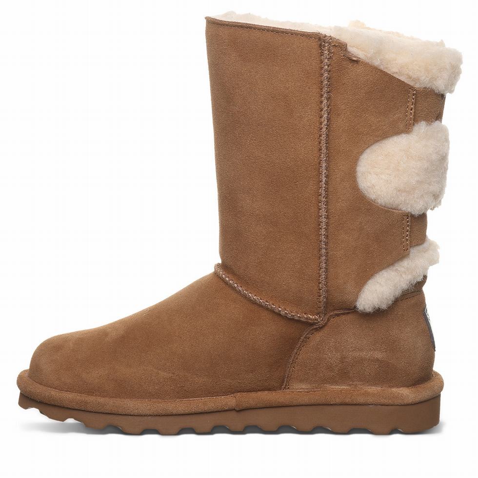 Brown Bearpaw Eloise Wide Women Boots | GMN2321QC