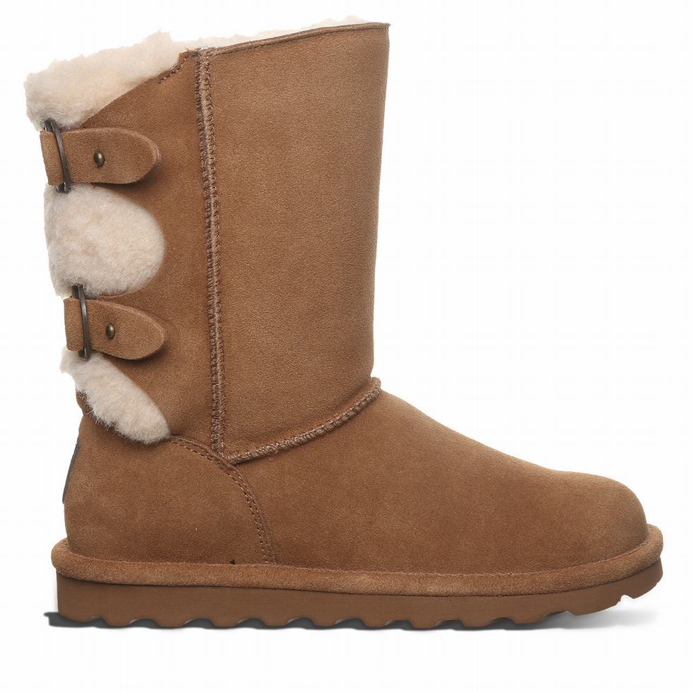 Brown Bearpaw Eloise Wide Women Boots | GMN2321QC