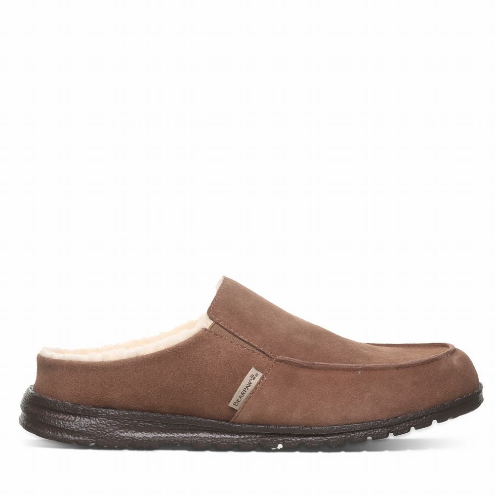 Brown Bearpaw Joel Men Slippers | RWX426TJ