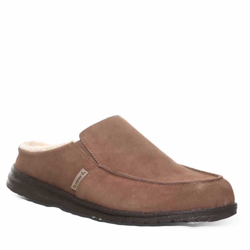 Brown Bearpaw Joel Men Slippers | RWX426TJ