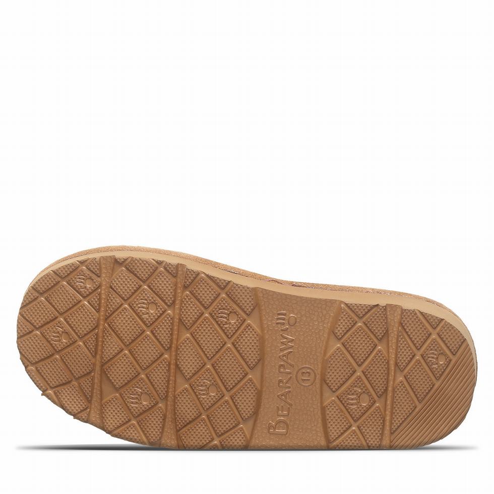 Brown Bearpaw Loki Youth Kids' Slippers | JWK64100XJ