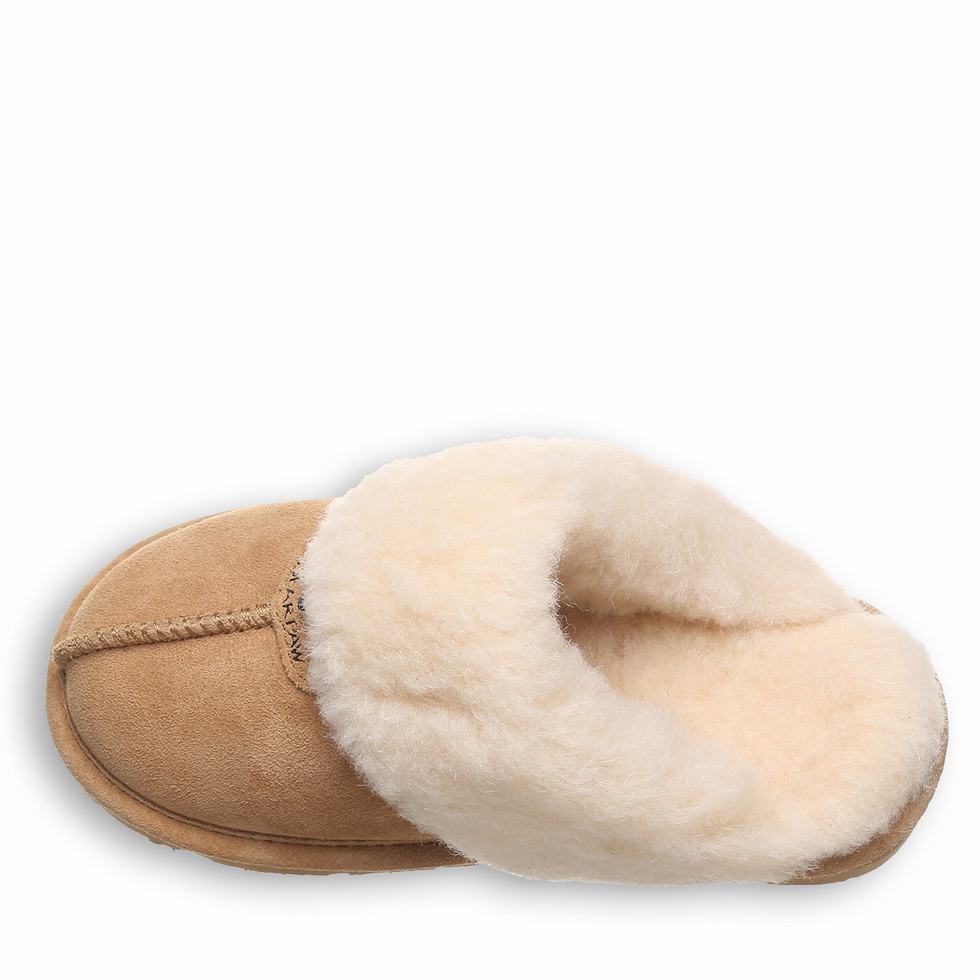 Brown Bearpaw Loki Youth Kids' Slippers | JWK64100XJ