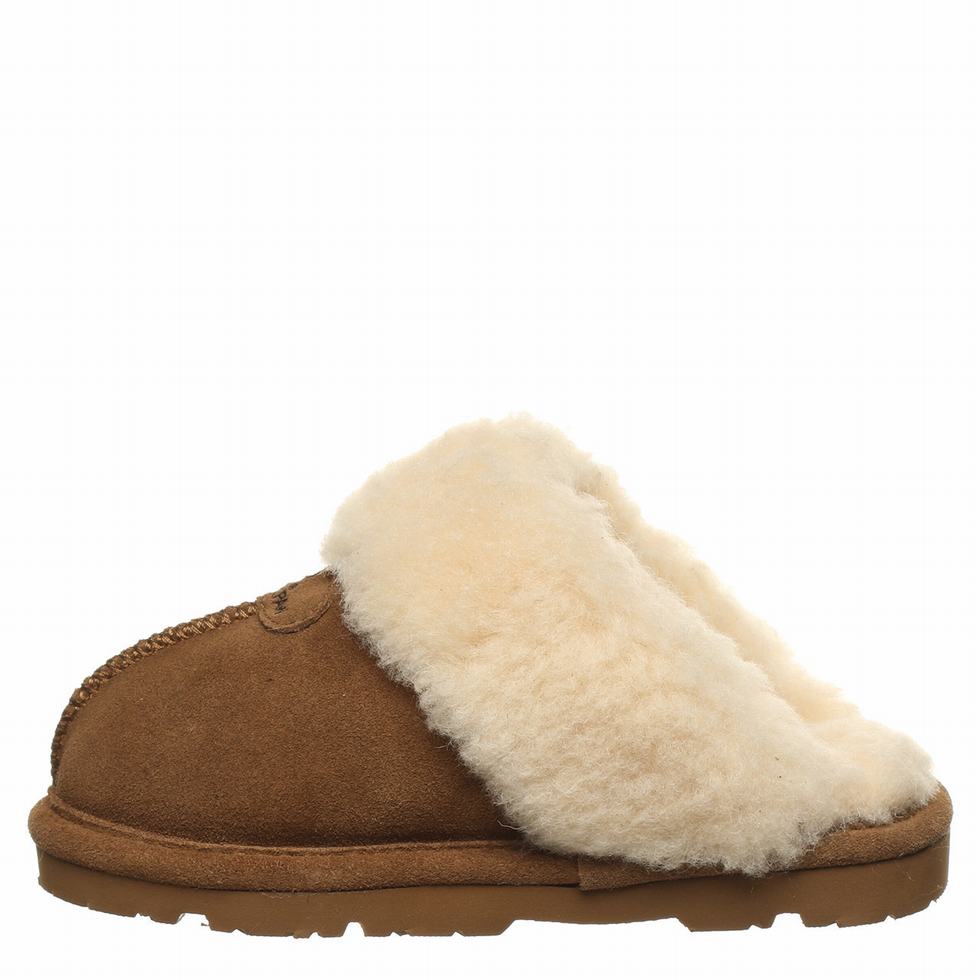 Brown Bearpaw Loki Youth Kids' Slippers | TNJ3898NI