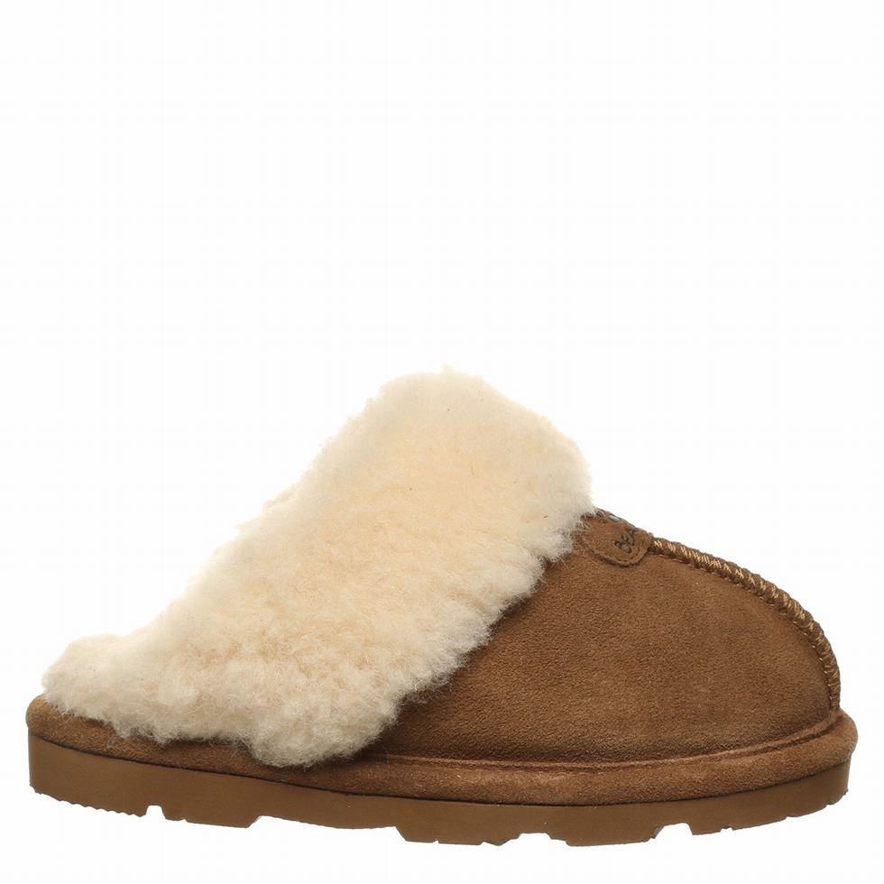 Brown Bearpaw Loki Youth Kids' Slippers | TNJ3898NI