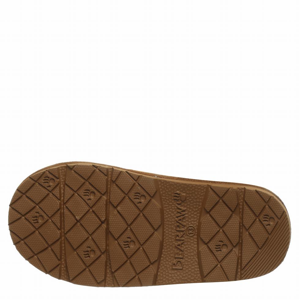 Brown Bearpaw Loki Youth Kids' Slippers | TNJ3898NI