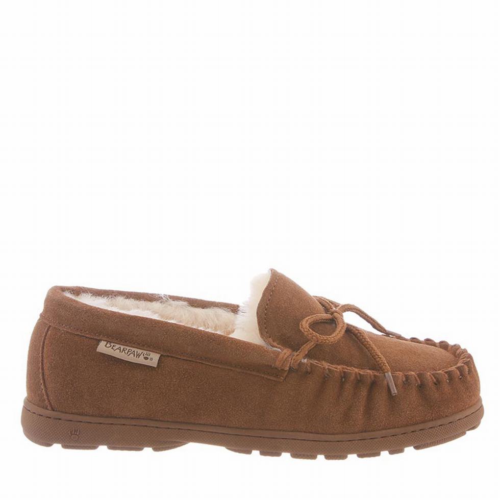 Brown Bearpaw Mindy Wide Women Slippers | LXO1739QI