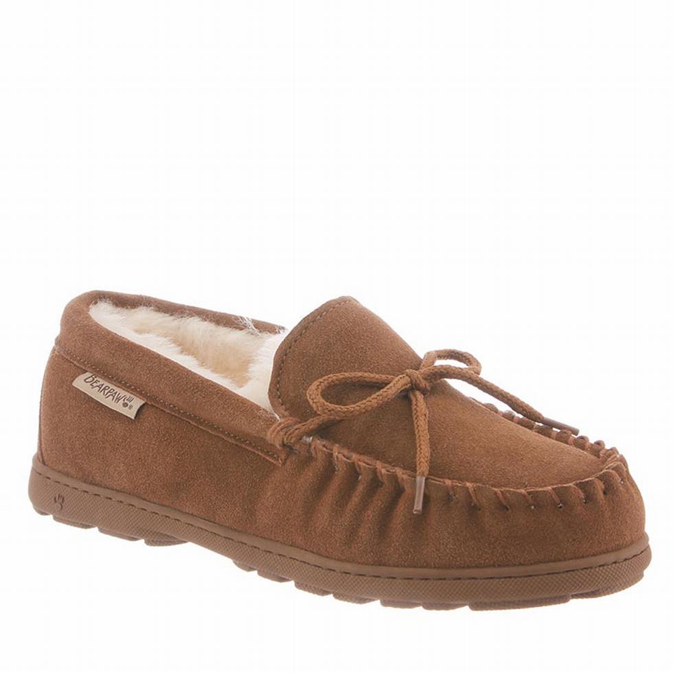 Brown Bearpaw Mindy Wide Women Slippers | LXO1739QI