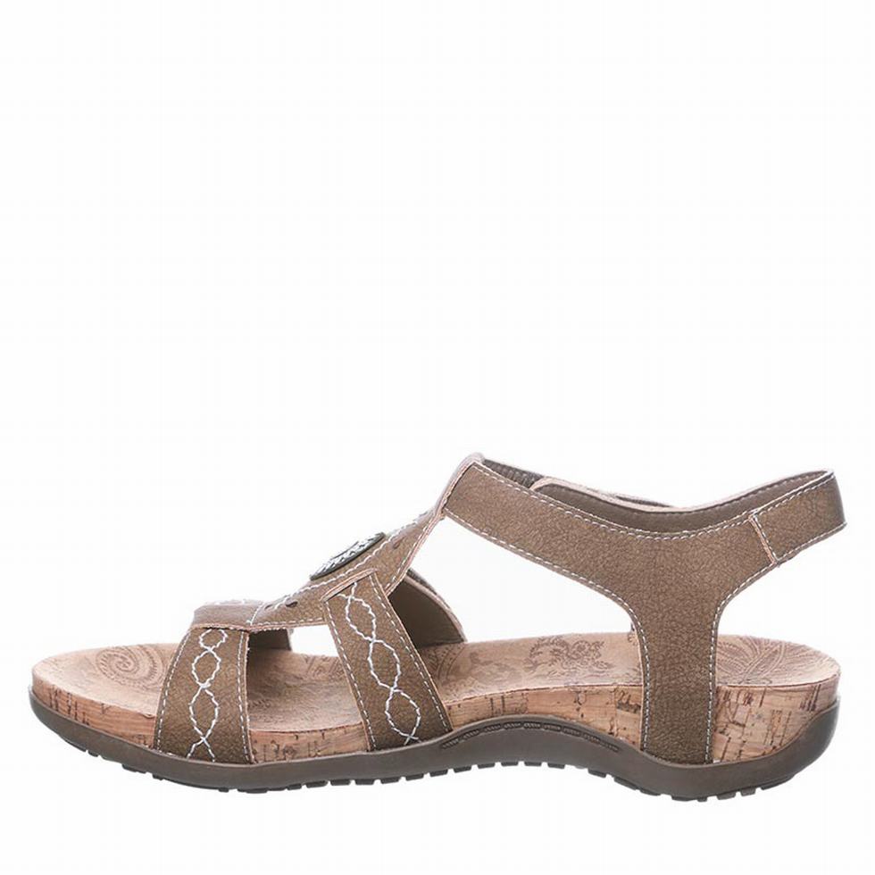 Brown Bearpaw Ridley II Women Sandals | JXI3821FU