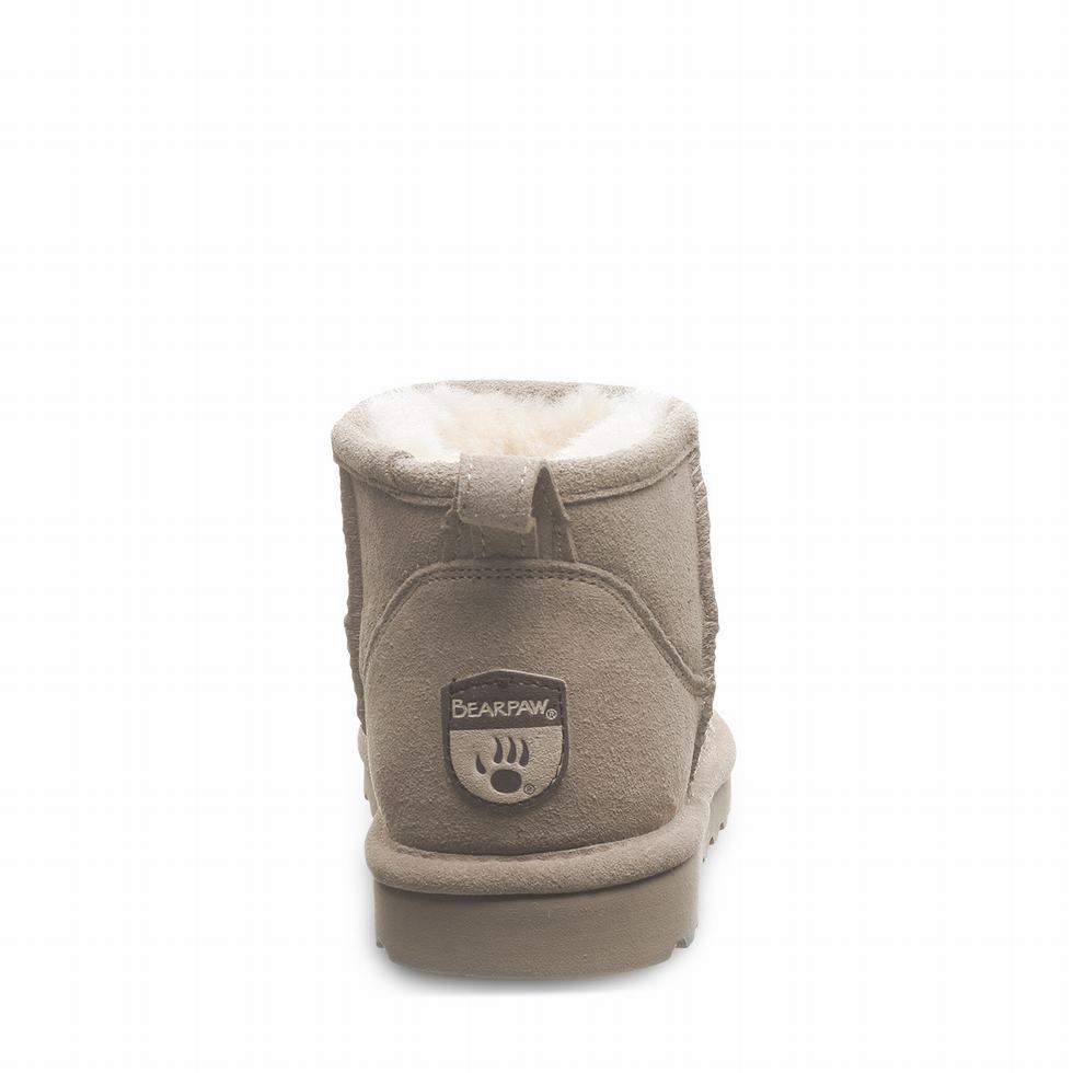 Brown Bearpaw Shorty Wide Women Boots | IPQ9816KZ