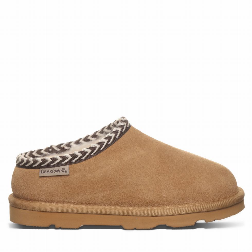 Brown Bearpaw Tabitha Youth Kids' Slippers | MXH520VH