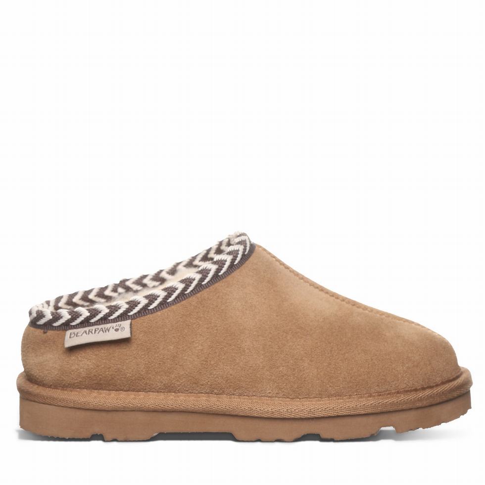 Brown Bearpaw Tabitha Youth Kids' Slippers | RRJ9143MK