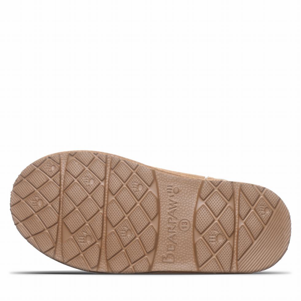 Brown Bearpaw Tabitha Youth Kids' Slippers | RRJ9143MK