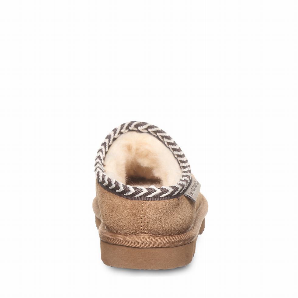 Brown Bearpaw Tabitha Youth Kids' Slippers | RRJ9143MK