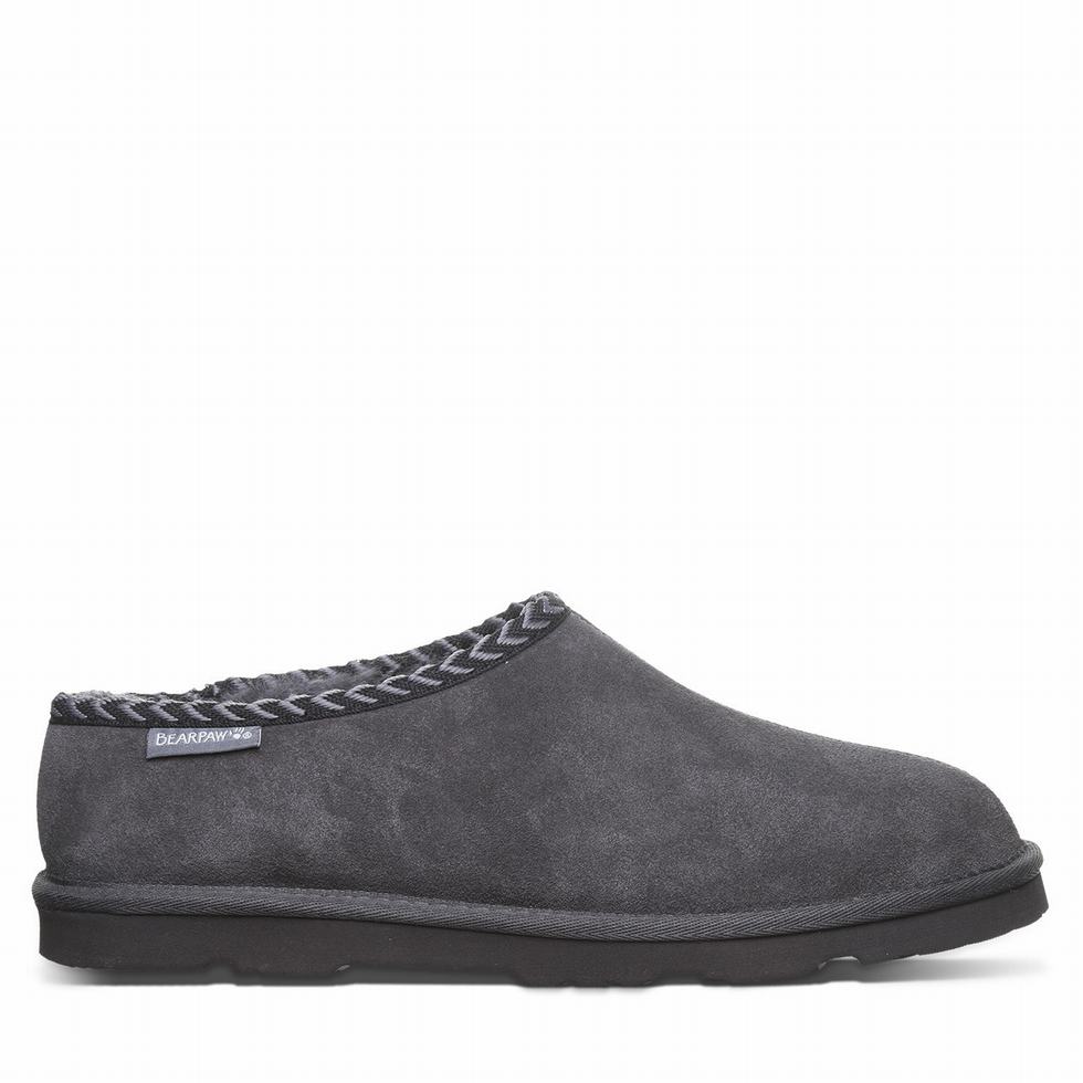 Gray Bearpaw Beau Men Slippers | VOL7640WD