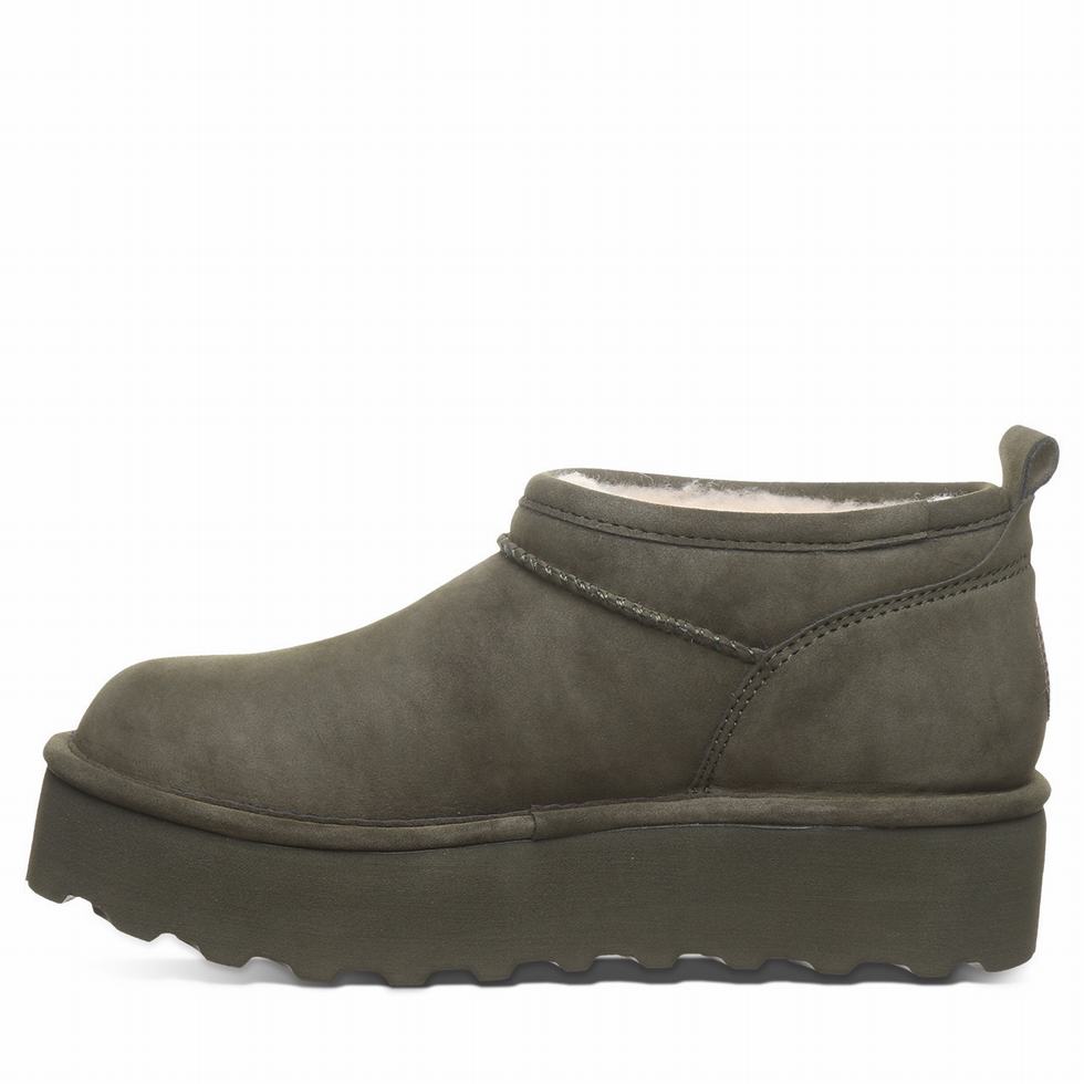 Green Bearpaw Retro Super Shorty Vegan Women Platform Boots | GKY18100QV